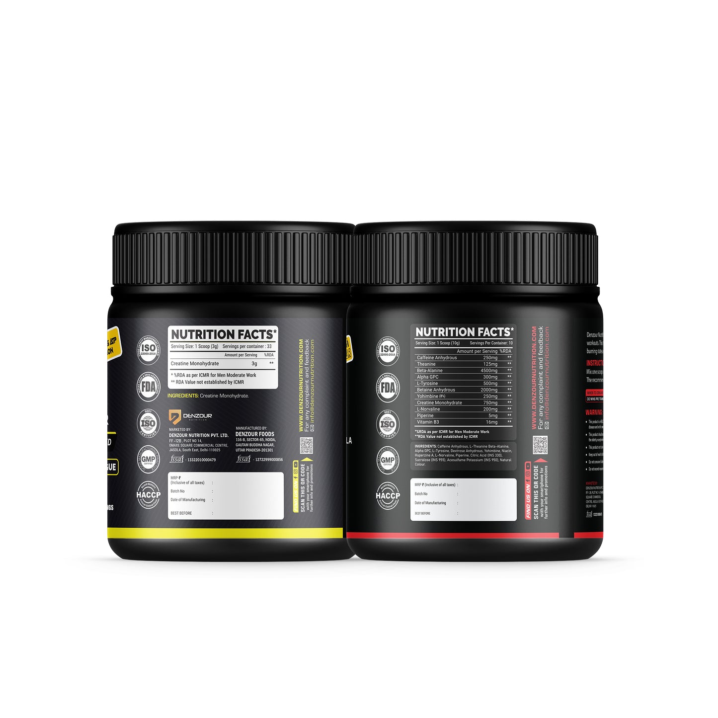 Denzour Nutrition Bee-HP Preworkout + Micronised Creatin Combo - 100g