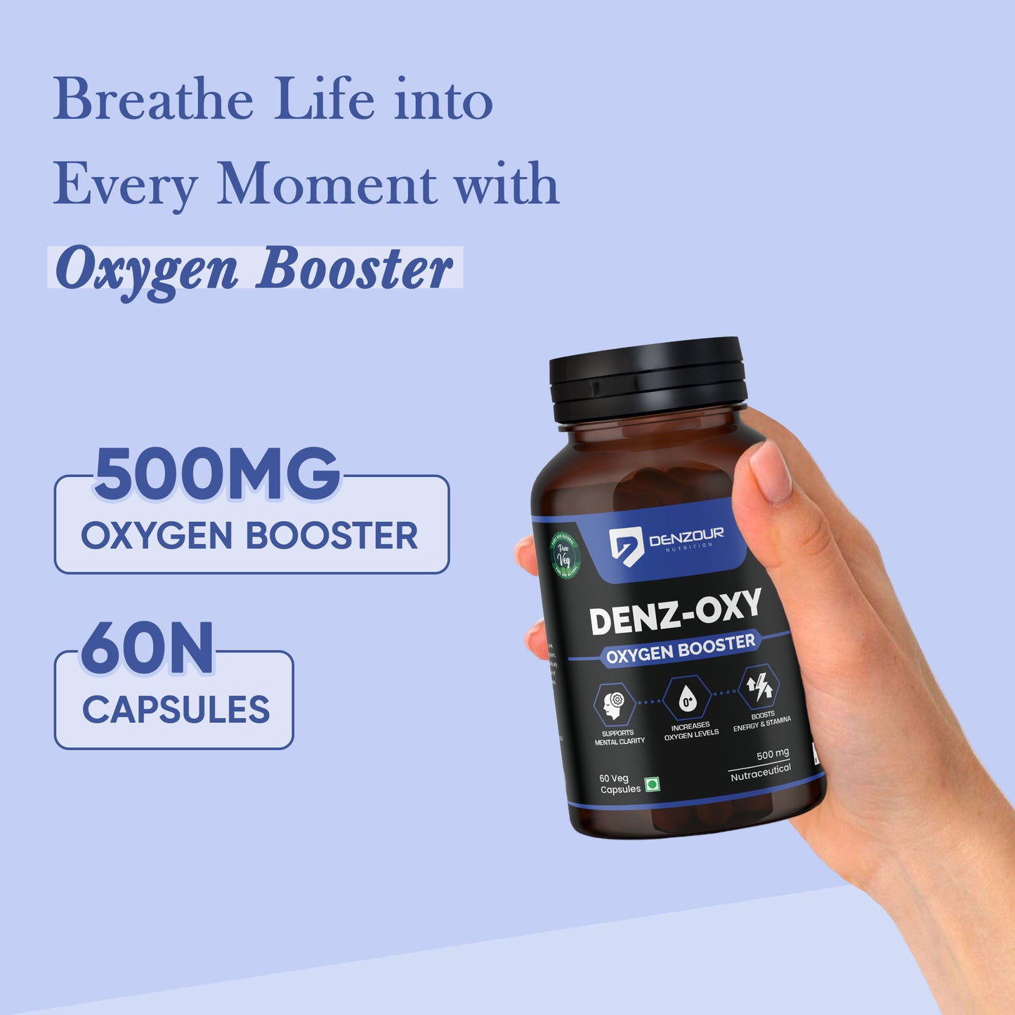 Denzour Nutrition Oxygen Booster - 60 Capsules