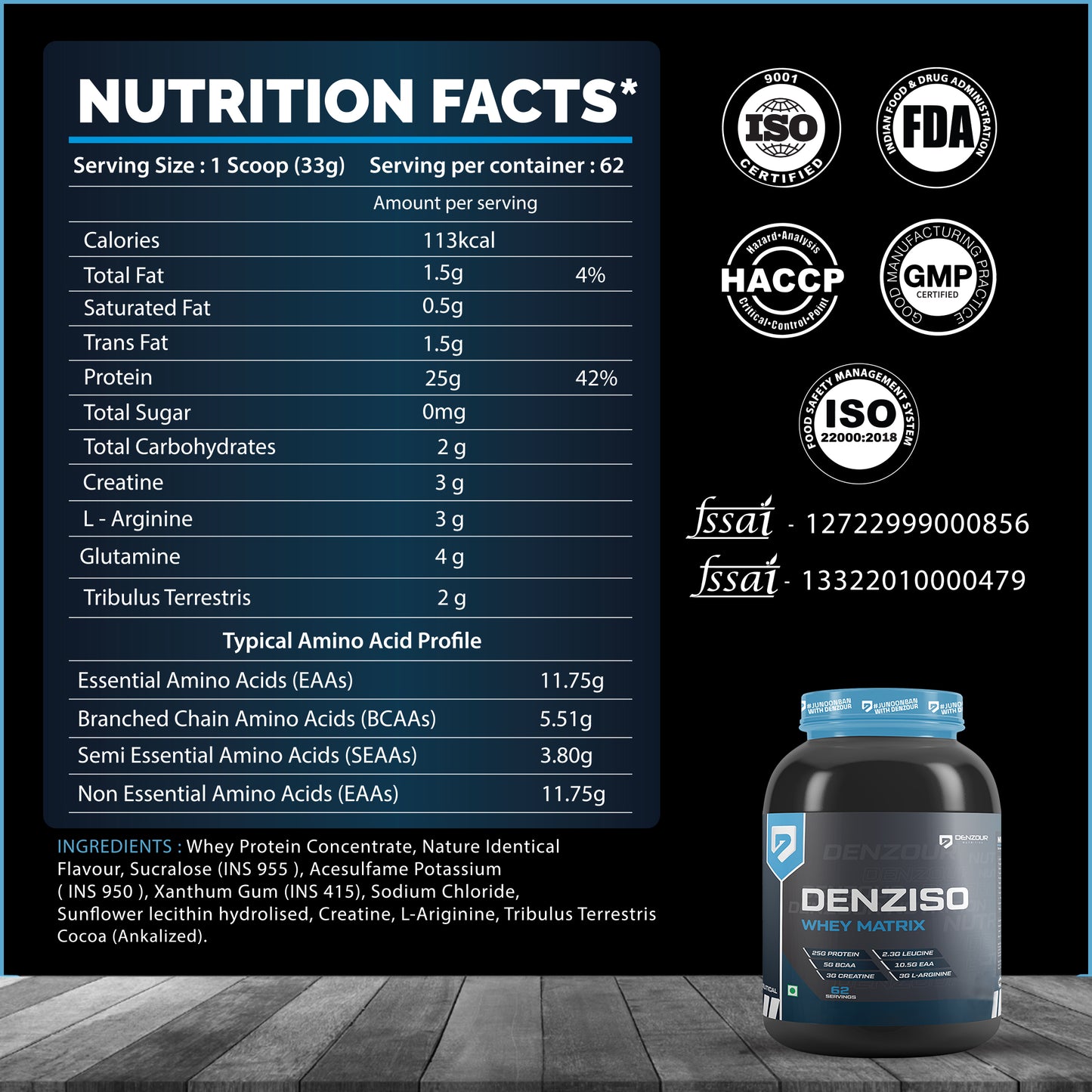 Denziso Whey Matrix Protein - 2Kg