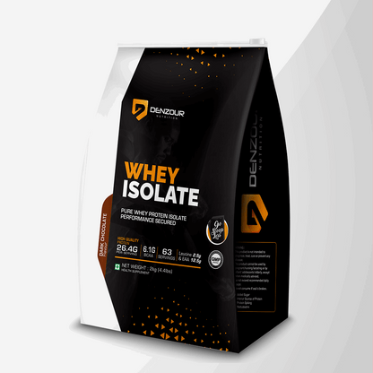 Denzour Whey Isolate Protein Powder | Pure Whey Protein Isolate | 26.4g Protein, 6.1g BCAA