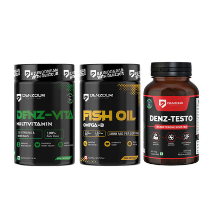 Omega-3 Fish Oil + Multivitamin + Testostrone Booster