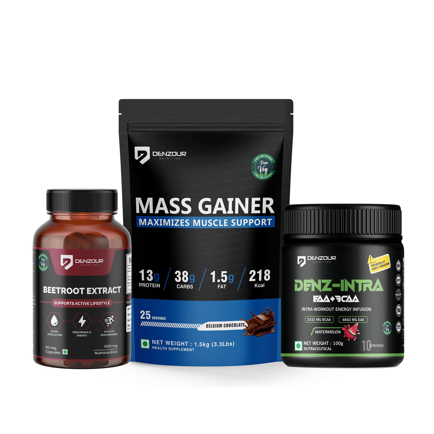 Mass Gainer + Denz Intra + Beetroot
