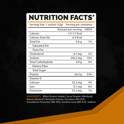 Denzour Whey Isolate Protein Powder | Pure Whey Protein Isolate | 26.4g Protein, 6.1g BCAA