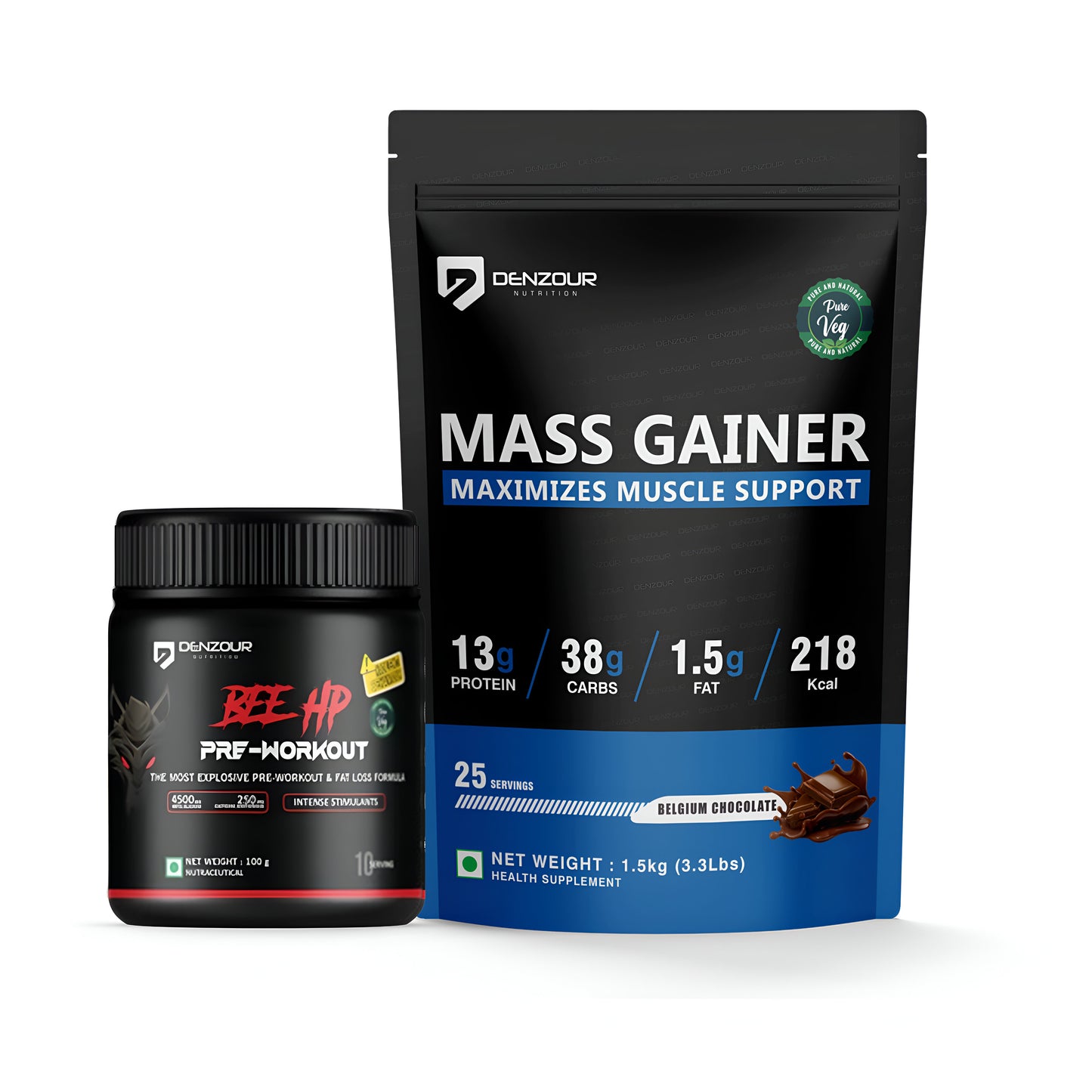 BEE HP Pre Workout + Mass Gainer
