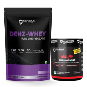 Whey Isolate Protein Powder + Bee Hp Pre Workout Blueberry 300g