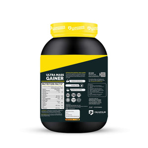 Denzour Mass Gainer - 1.5Kg (3.3 Lb) | Muscle Support, 72g Carbs & 100g Per Servings