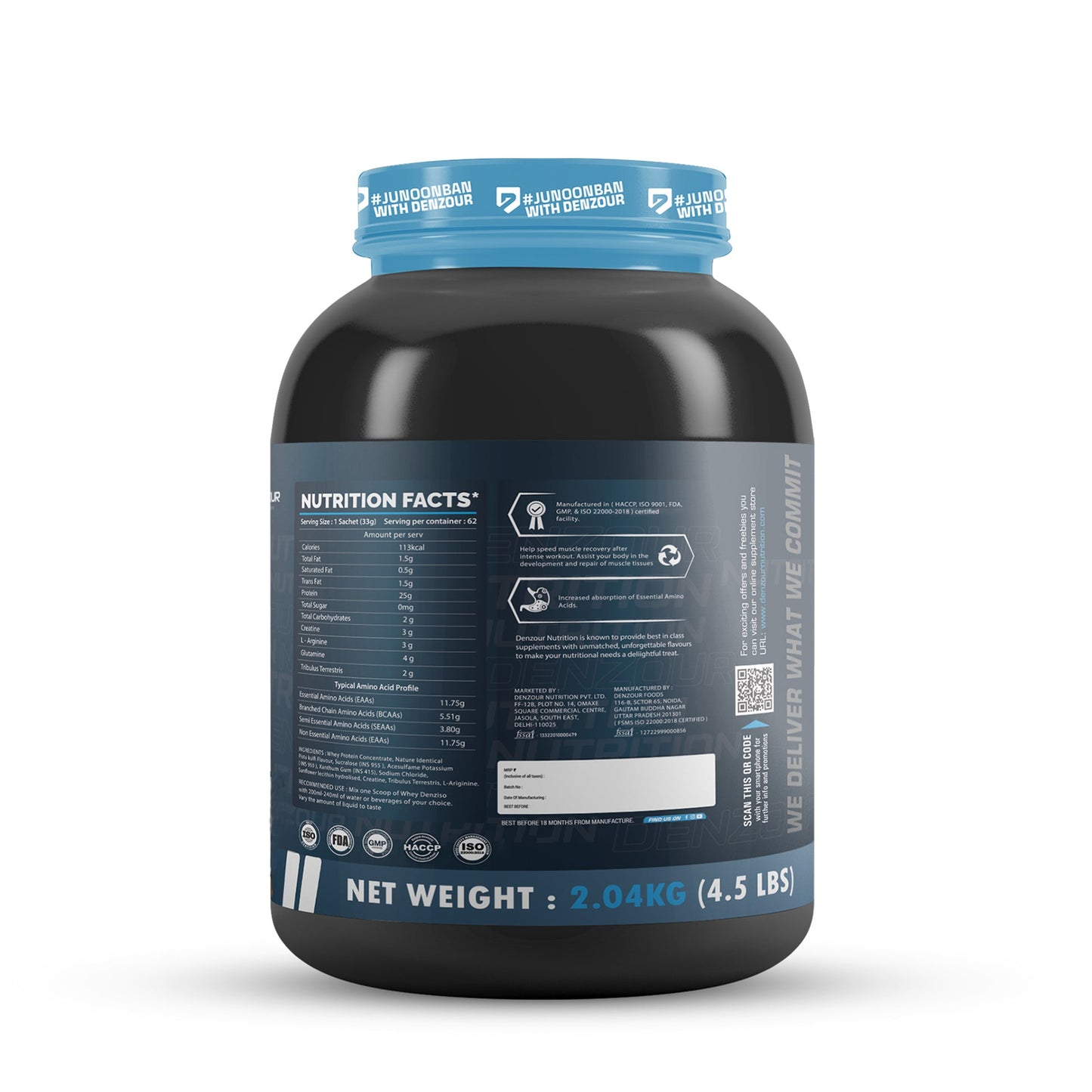 Denziso Whey Matrix Protein Powder | Supports Muscle Growth & Weight Gain