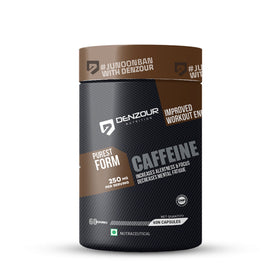 Denzour Caffeine - 60 Capsules | Increases Alertness & Focus | 250mg Per Serving & Purest Form