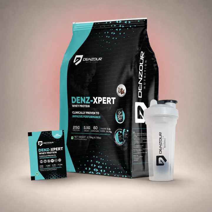 Denz-Xpert Whey Protein Powder - 2.16kg (4.76 Lb) | 25g Protein & 11.75g EAA