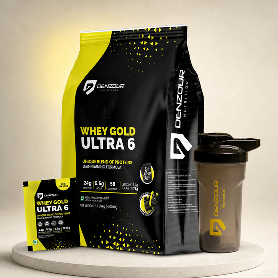 Denzour Whey Gold Ultra 6 Protein Powder | Perfect For Lean Gaining
