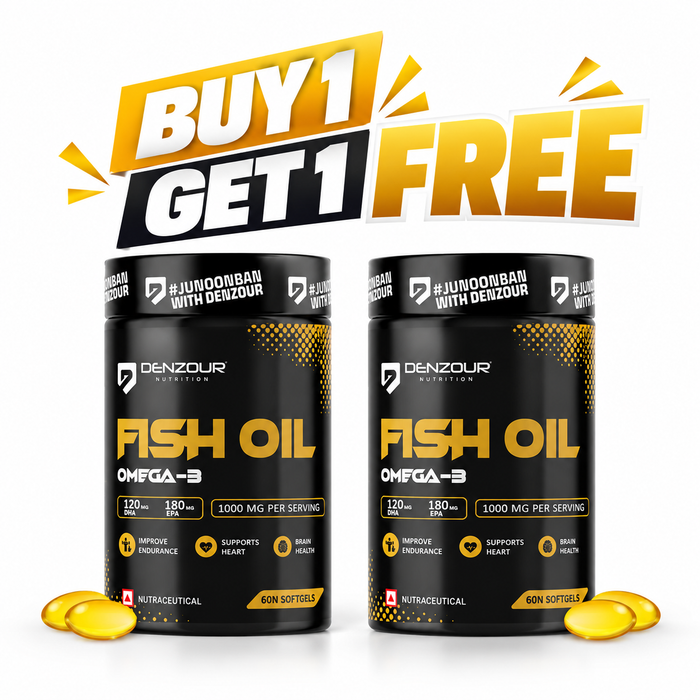 Denzour Omega 3 Fish Oil 60 Capsules | EPA & DHA