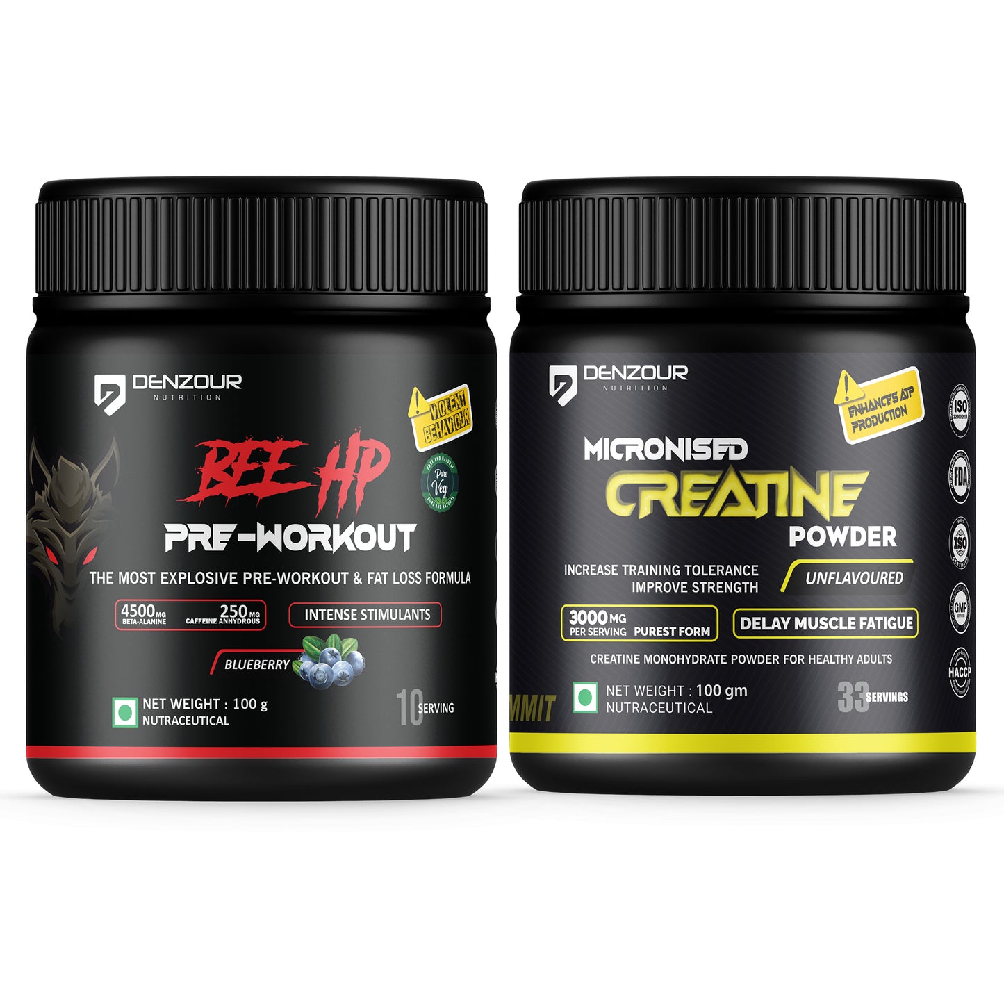 Micronised Creatine + BEE HP Pre Workout