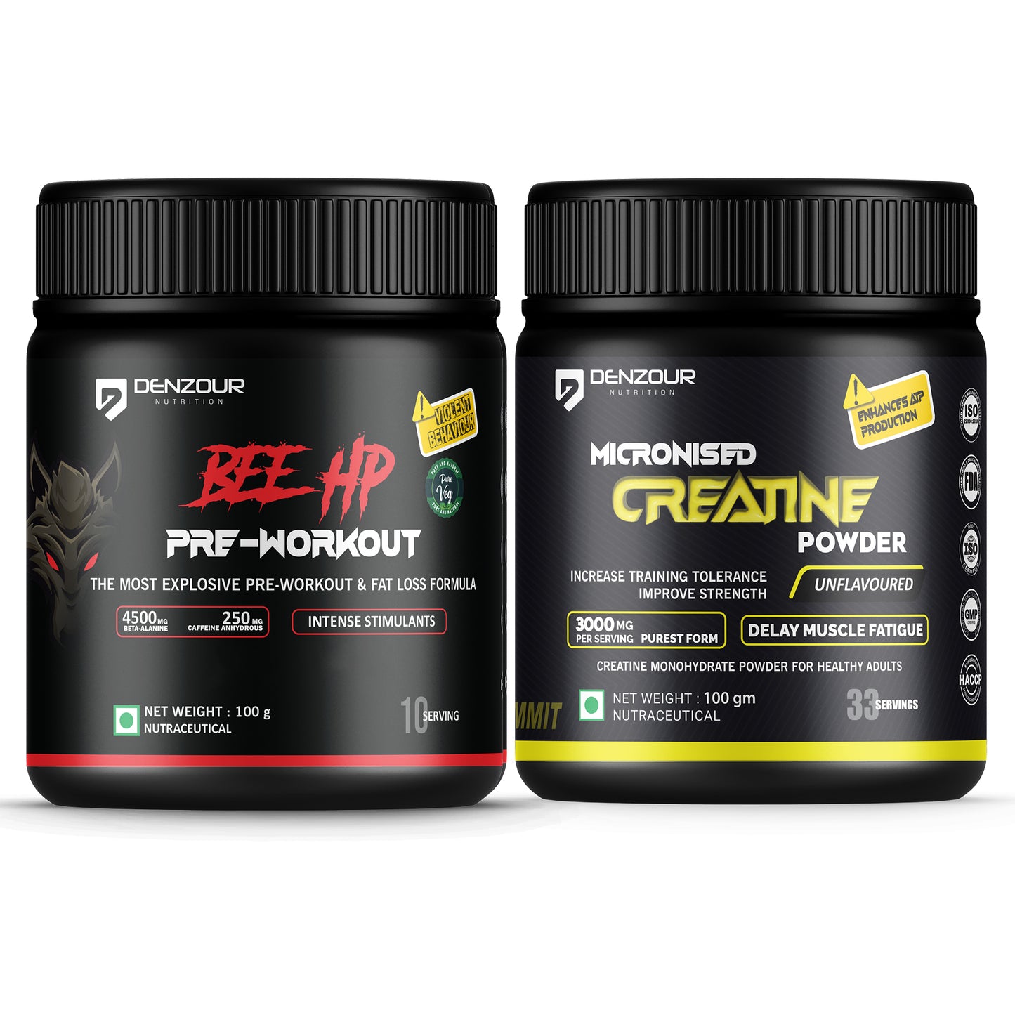 Micronised Creatine + BEE HP Pre Workout