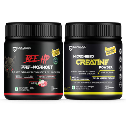 Micronised Creatine + BEE HP Pre Workout