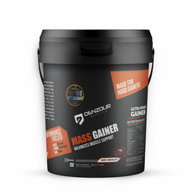 Denzour Mass Gainer 5Kg (11 Lb) | Protein Powder | 72g Carbs, 361 Kcal & Protein 15g