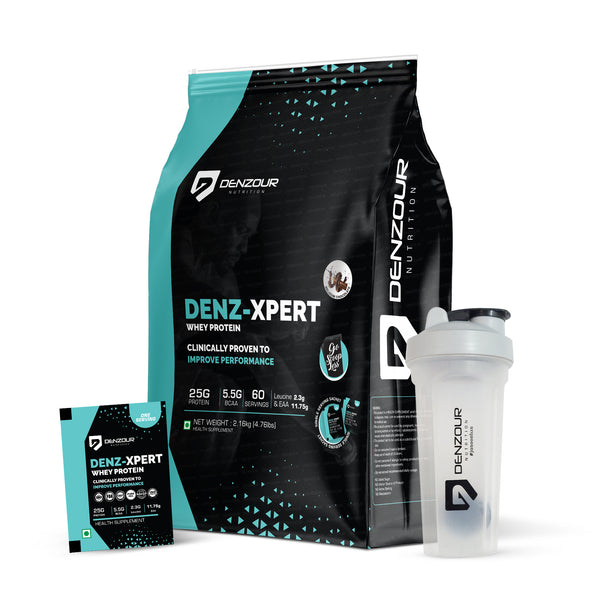 Denz-Xpert Whey Protein Powder - 2.16kg (4.76 Lb) | 25g Protein & 11.75g EAA