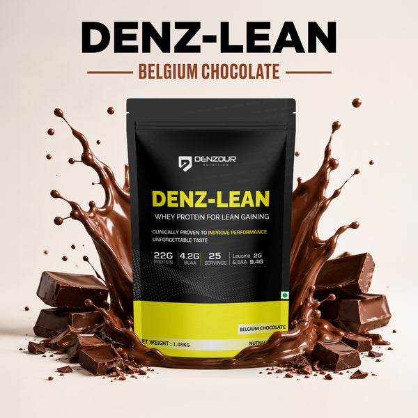 Denz-Lean Whey Protein For Lean Gaining | 22g Protein & 5g BCAA | 1 Serving (40g)