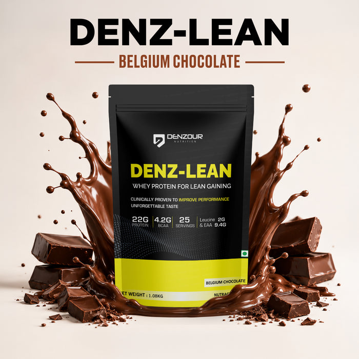 Denz-Lean Whey Protein For Lean Gaining | 22g Protein & 5g BCAA | 1 Serving (40g)