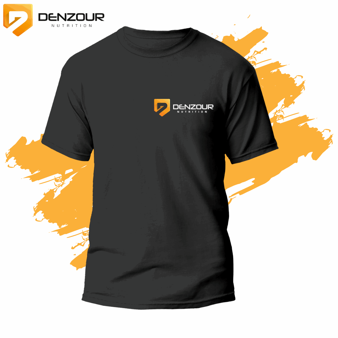 🎁 🎁 Denzour Nutrition T-Shirt for Gym, Fitness & Daily Lifestyle Wear - XL