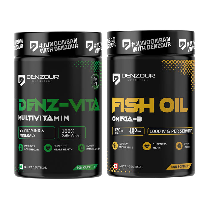 Denzour Omega-3 Fish Oil + Multivitamin Combo