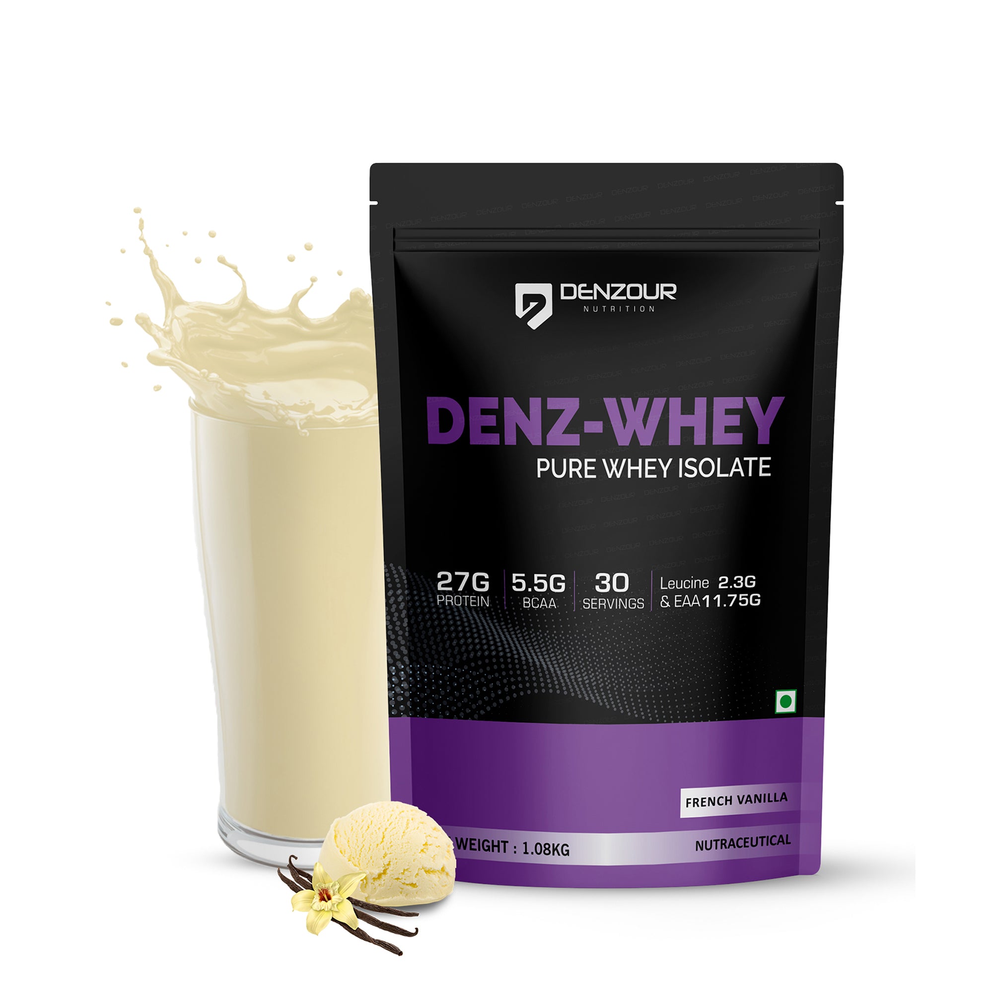 Denz Whey Pure Isolate Protein French Vanilla 