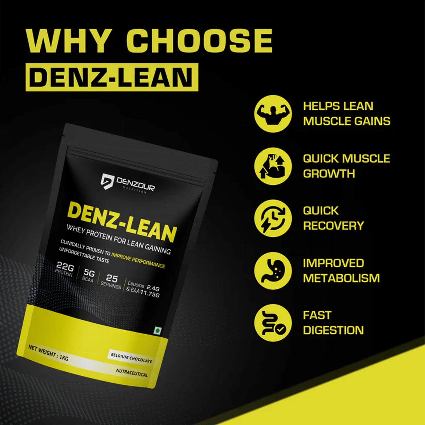 Denz Lean + Denz Intra BCAA +EAA(300G) + L Argnine