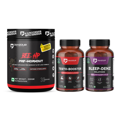 Melatonin + Testostrone Booster + BEE HP Pre Workout