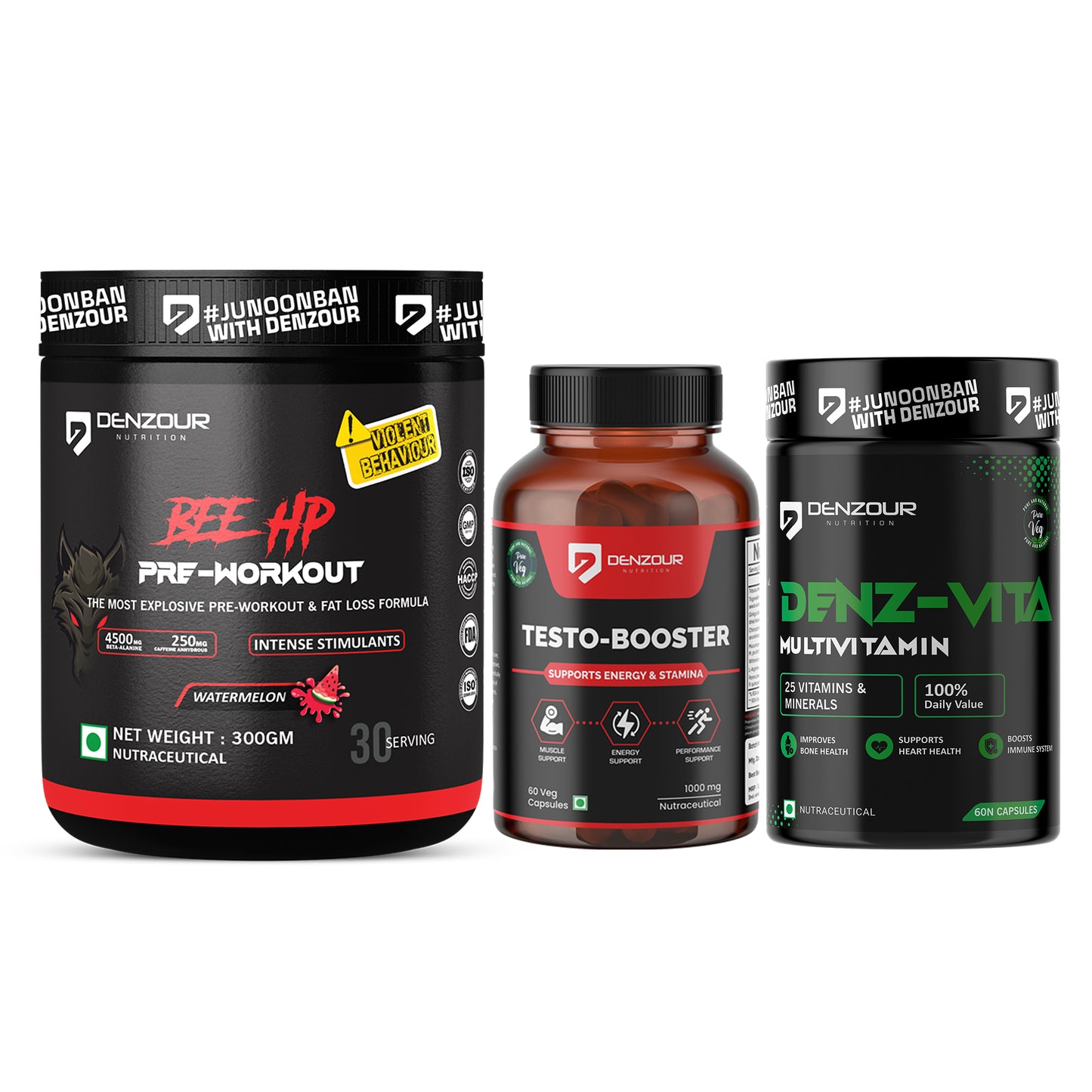 Multivitamin + Testostrone Booster + BEE HP Pre Workout