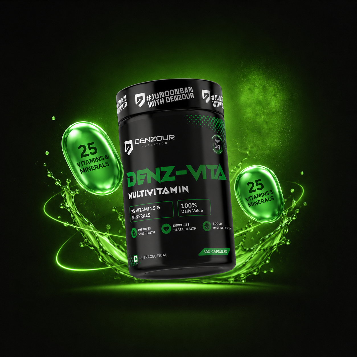 Denzour Omega-3 Fish Oil + Multivitamin Combo