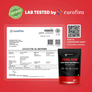 Denz Raw whey protein Eurofins Lab Tested