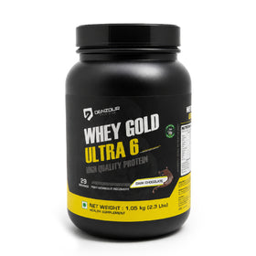 Denzour Whey Gold Ultra 6 High Quality Protein Powder | 1.05Kg & Enhanced Strength