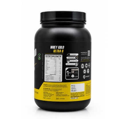 Denzour Whey Gold Ultra 6 High Quality Protein Powder | 1.05Kg & Enhanced Strength