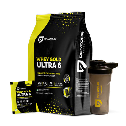Denzour Whey Gold Ultra 6 Protein Powder | Perfect For Lean Gaining