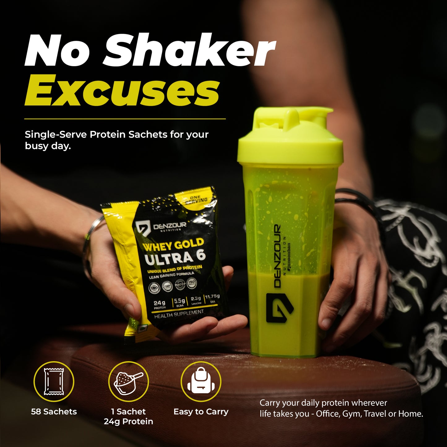Denzour Whey Gold Ultra 6 Protein Powder | Perfect For Lean Gaining