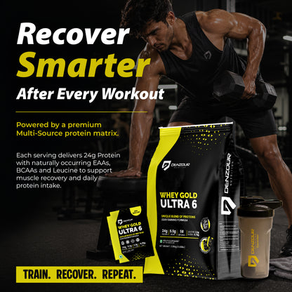 Denzour Whey Gold Ultra 6 Protein Powder | Perfect For Lean Gaining