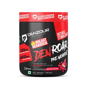 Den Roar Pre-Workout 300g | Quick Muscle Growth | 4500mg Beta - Alanine & 250mg Caffeine