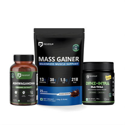 Mass Gainer + Denz Intra + Ashwagandha
