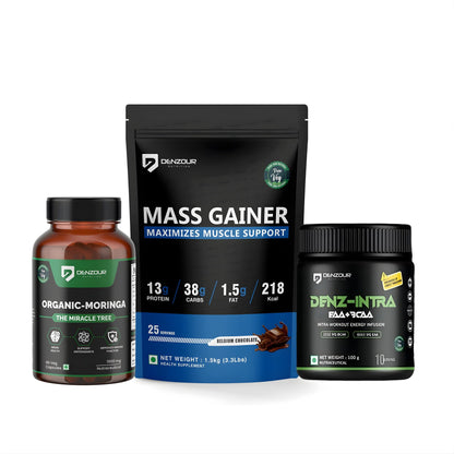 Mass Gainer + Denz Intra BCAA (100G)+EAA + Moringa
