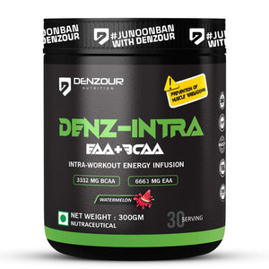 Denz-Intra BCAA + EAA Powder | Intra Workout | 3332mg BCAA & 6663mg EAA | Pure Veg