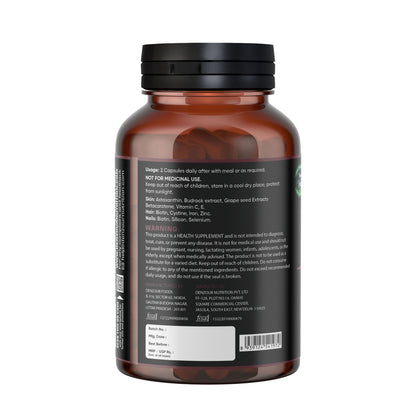 Denzour Veecyto Female Health Supplement | 60 Veg Capsules | For Hair, Skin & Nails