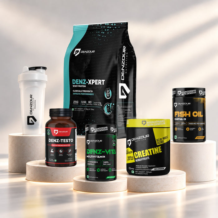 Denz-Xpert Whey Protein Stack with Creatine, Multivitamin & Fish Oil | Denzour