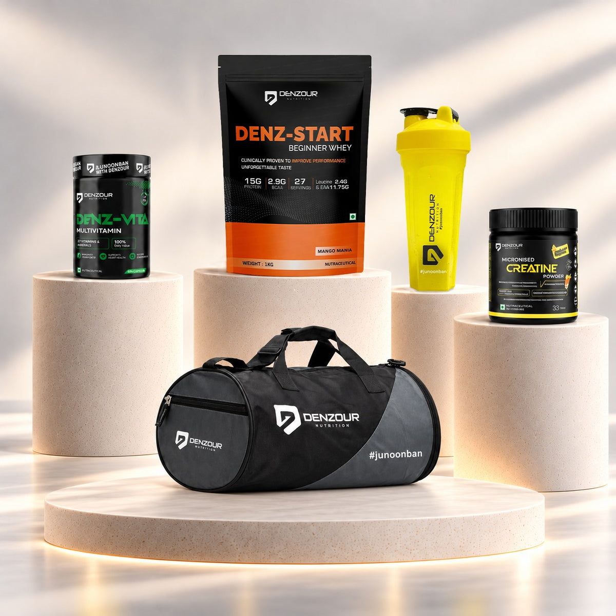 Beginner Gym Stack with Whey & Creatine | Denzour