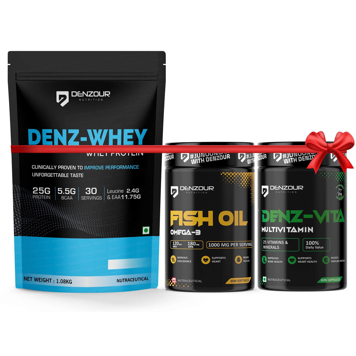 Whey Protein + Fish Oil + Multivitamin