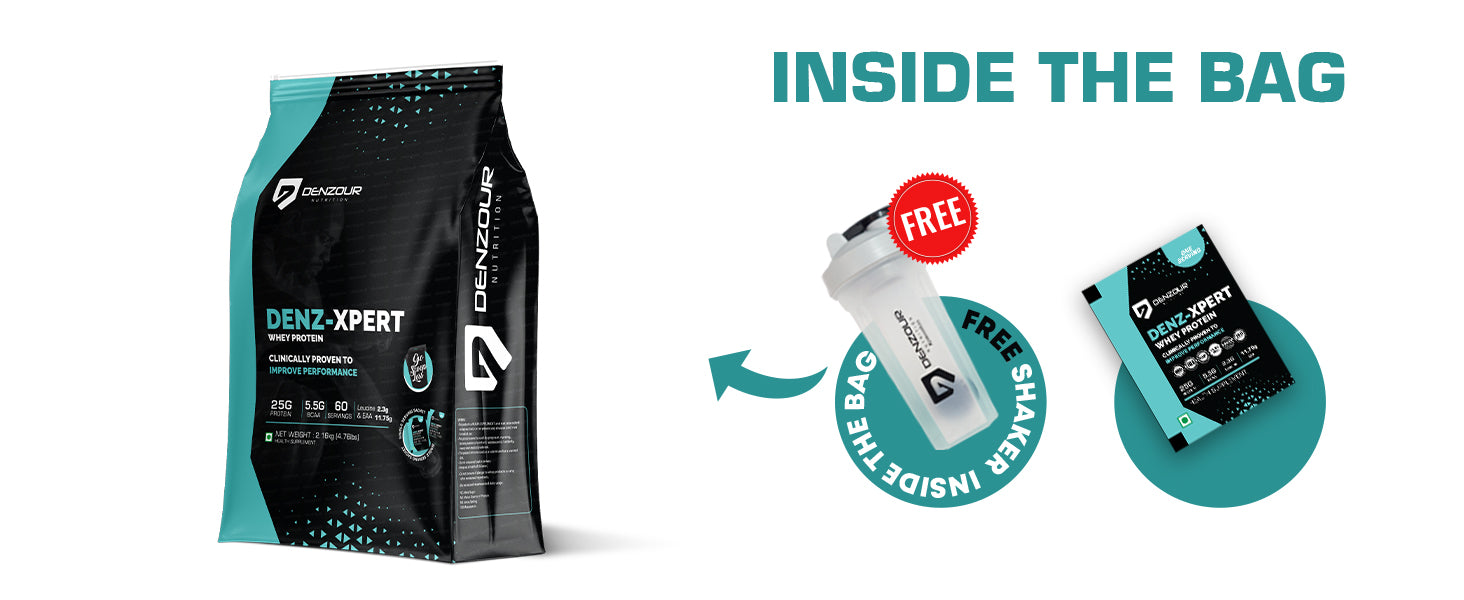 Denz-Xpert protein powder package with free shaker 