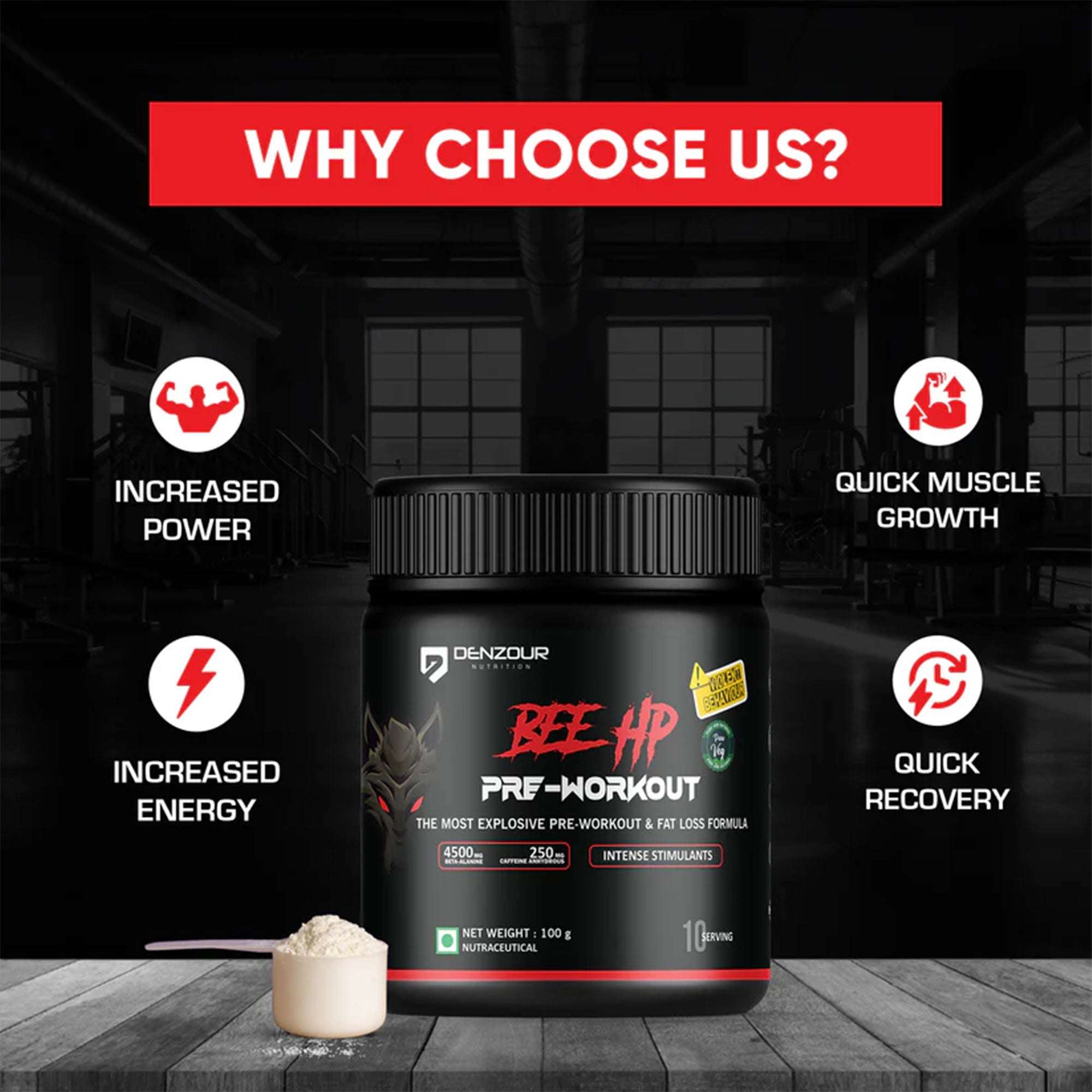 Micronised Creatine + BEE HP Pre Workout
