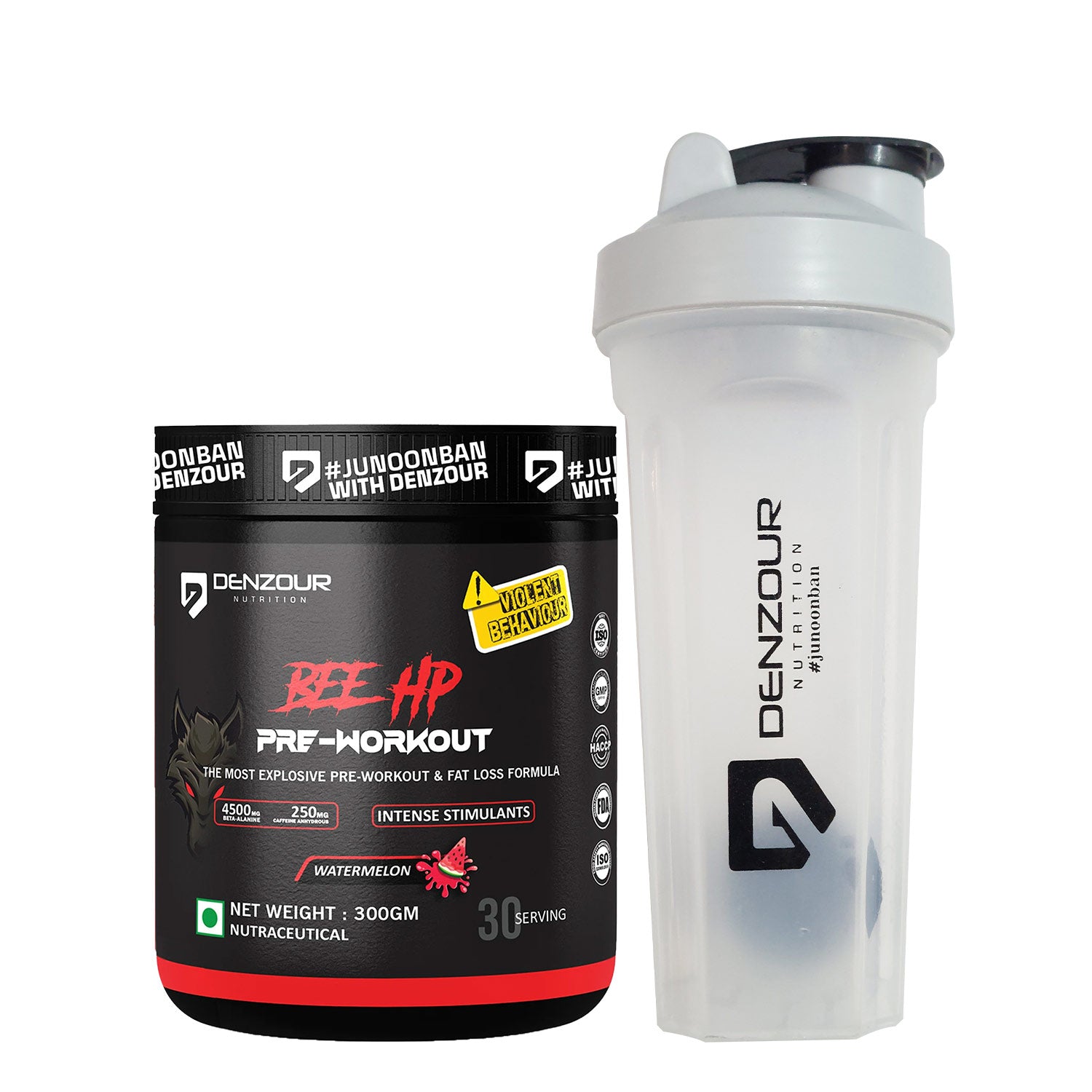 Bee Hp Pre Workout Powder 300gm With Shaker 650ml