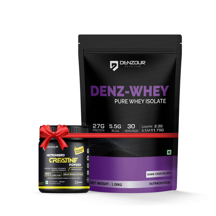 Denzour Nutrition Whey Isolate + Creatine Powder Combo