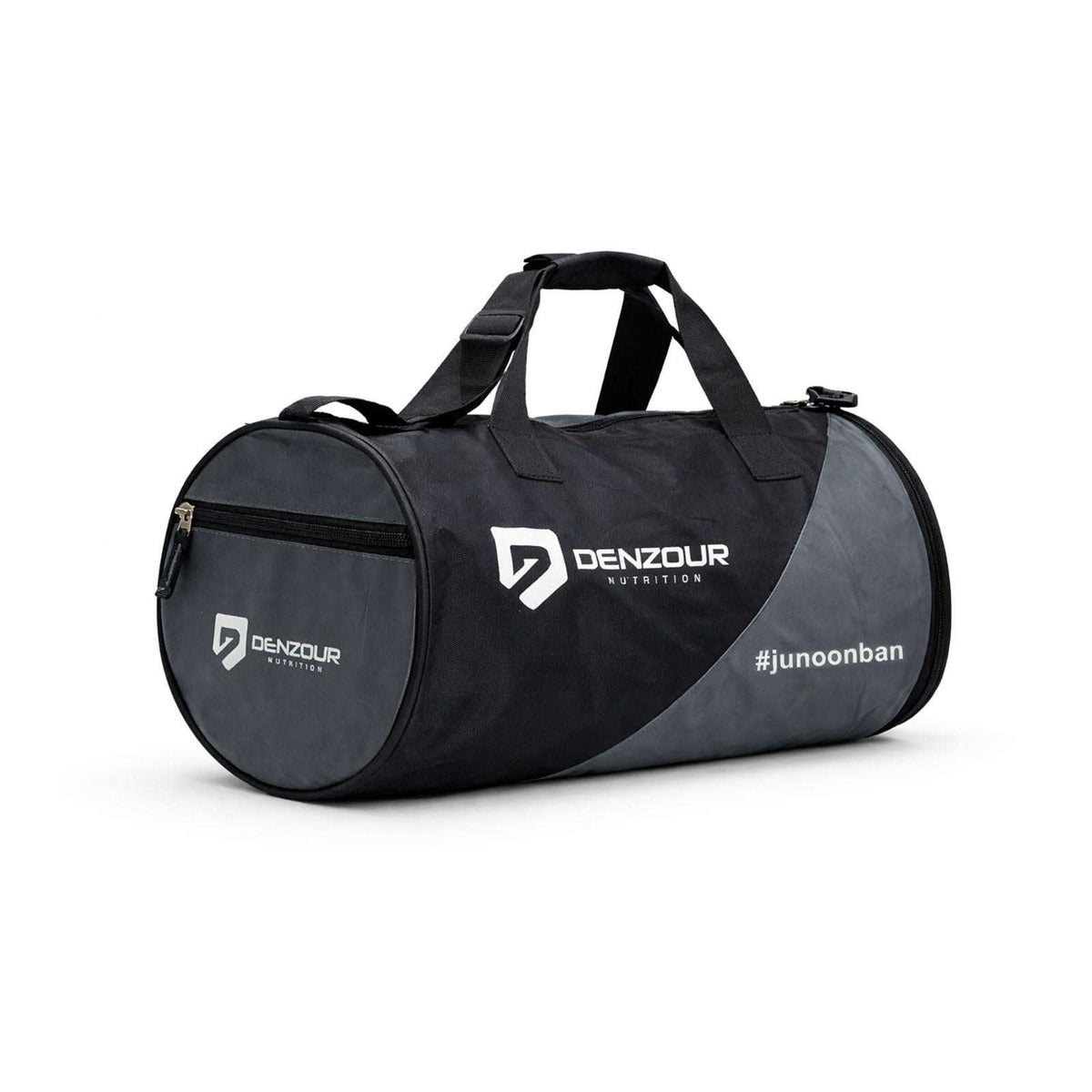 🎁 Denzour Nutrition Gym Duffle Bag, Unisex Sports & Travel Kit Bag with Shoulder Strap and Side Zip Pocket