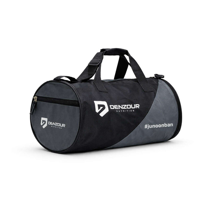 🎁 Denzour Nutrition Gym Duffle Bag, Unisex Sports & Travel Kit Bag with Shoulder Strap and Side Zip Pocket