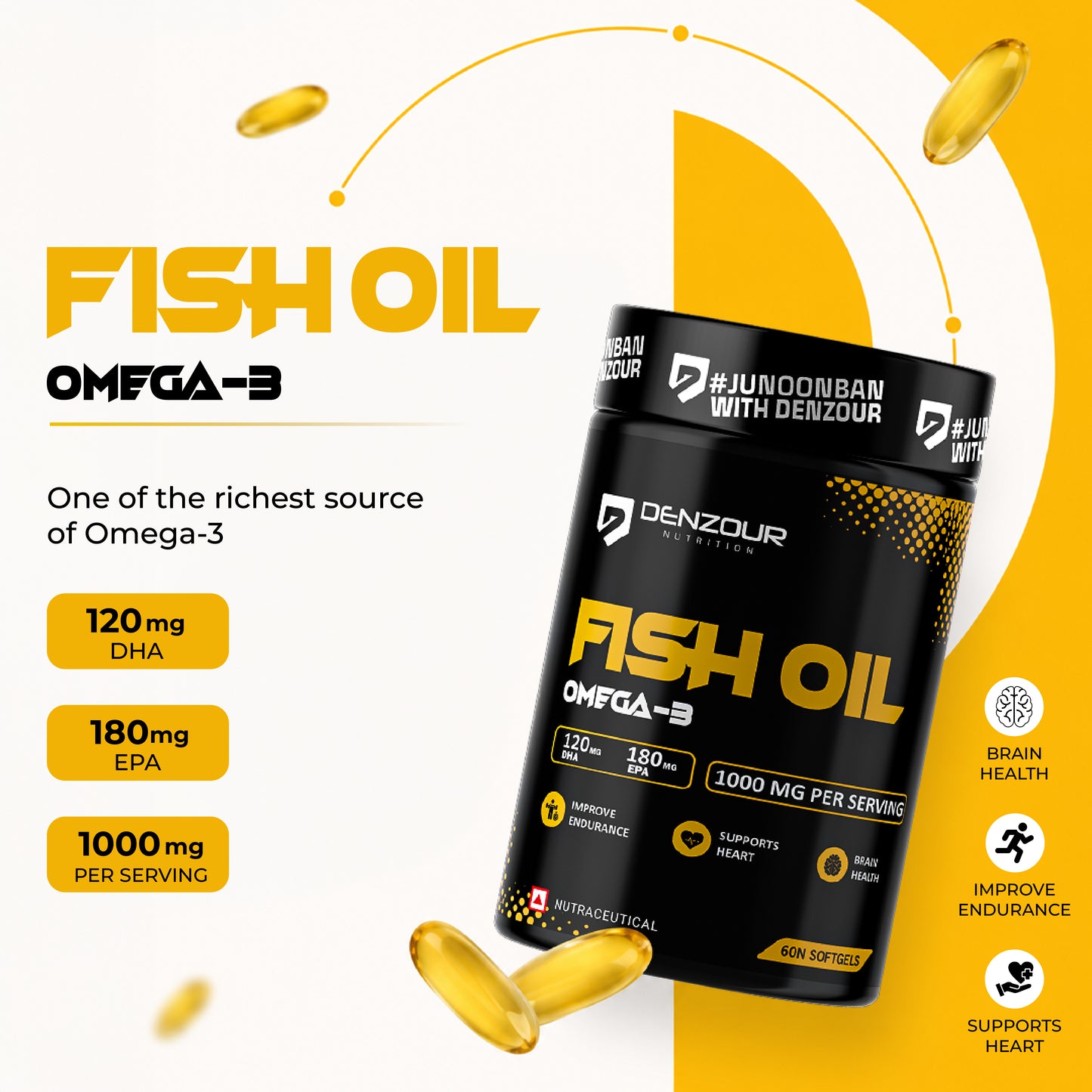 Denzour Omega-3 Fish Oil + Multivitamin Combo